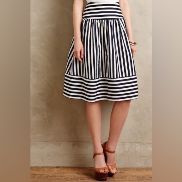MAEVE by ANTHROPOLOGIE High Seas Skirt in Navy - Picture 1 of 7